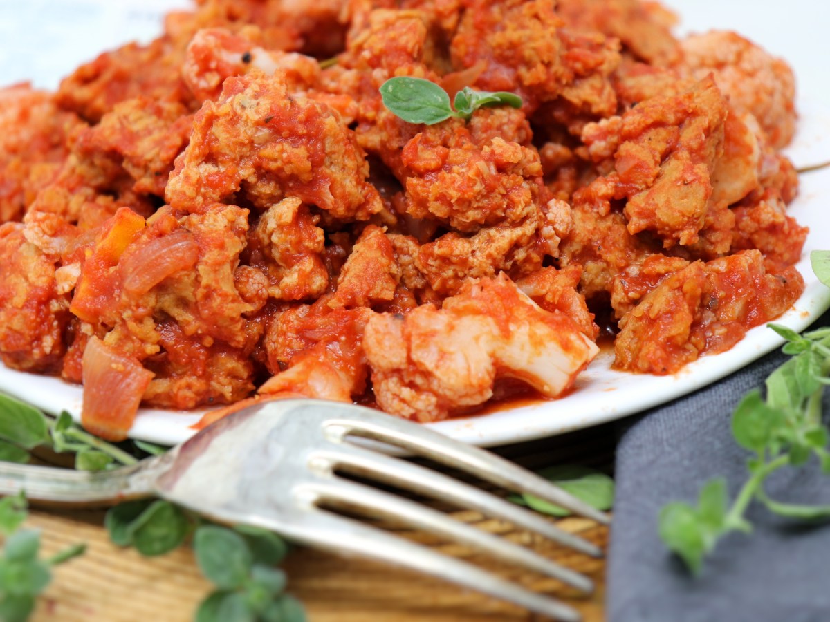 Spezzatino di seitan e cavolfiore