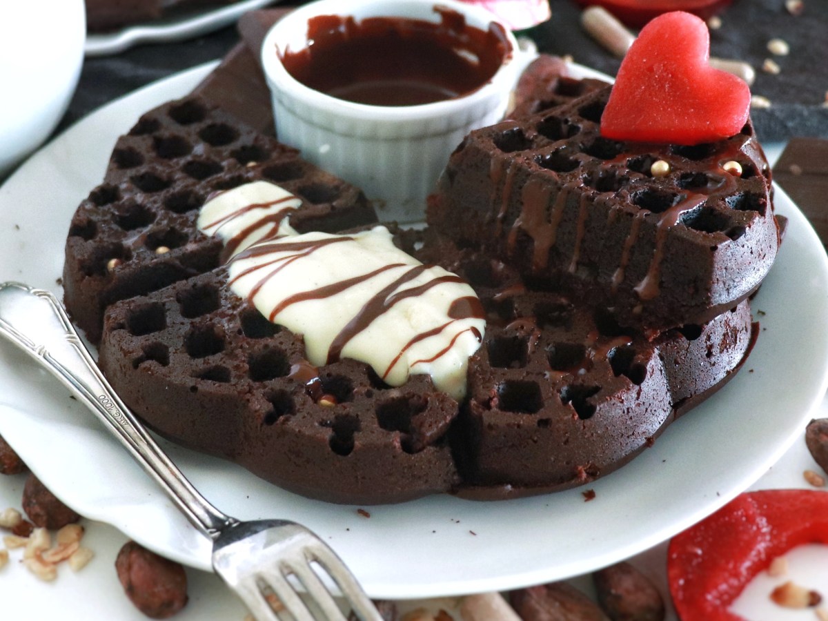Waffles vegani al cioccolato