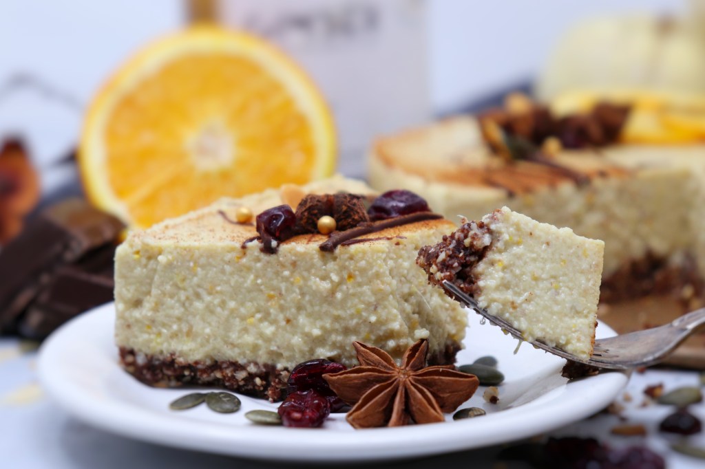 Cheesecake arancia e zenzero senza zucchero