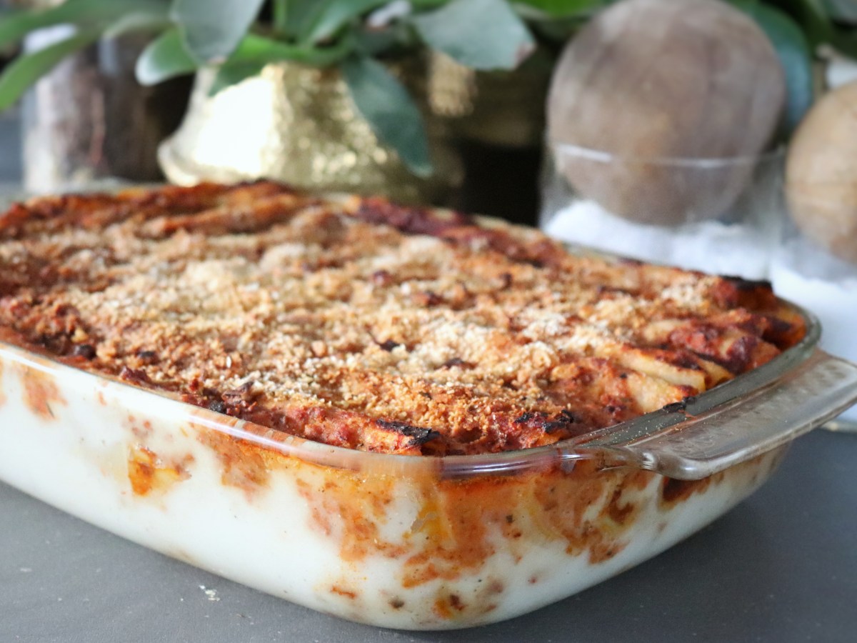 Baked cannelloni with Ikea plant-based mince