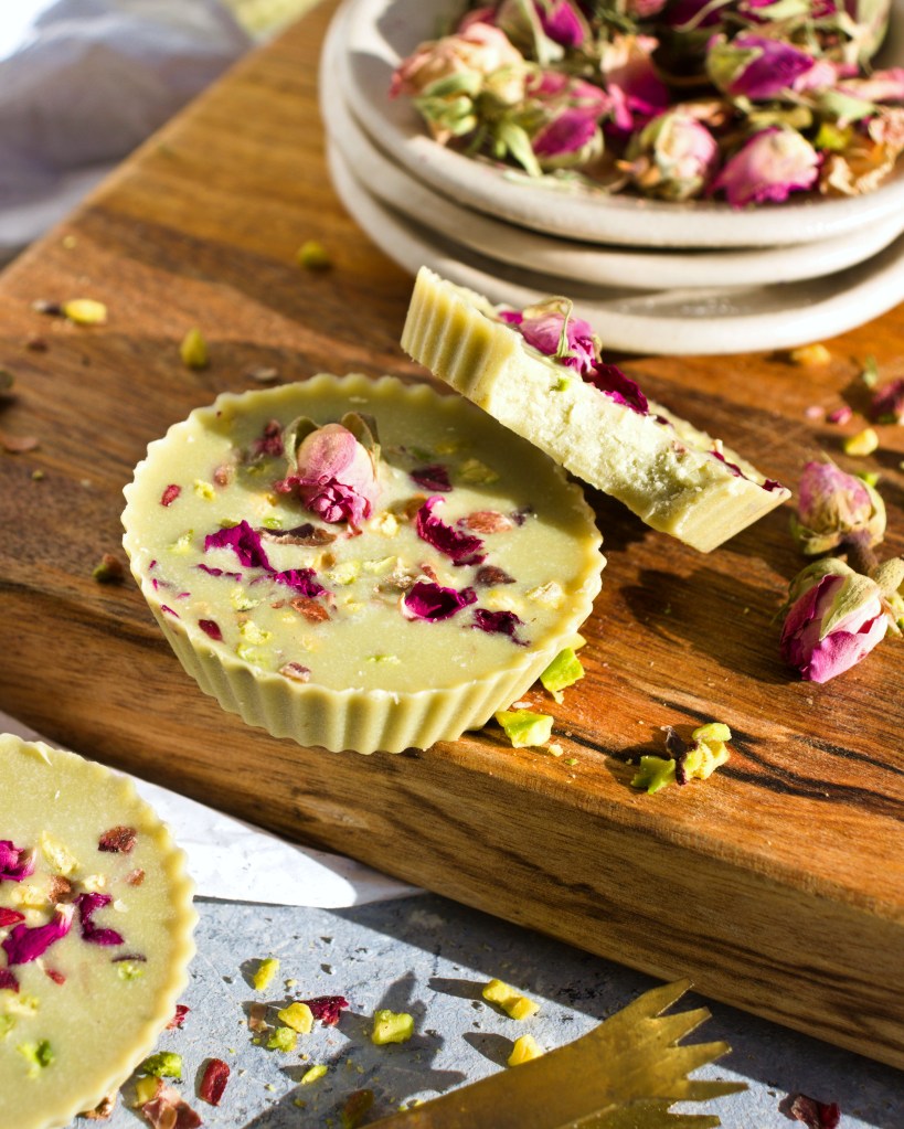 Cioccolato bianco vegan al pistacchio