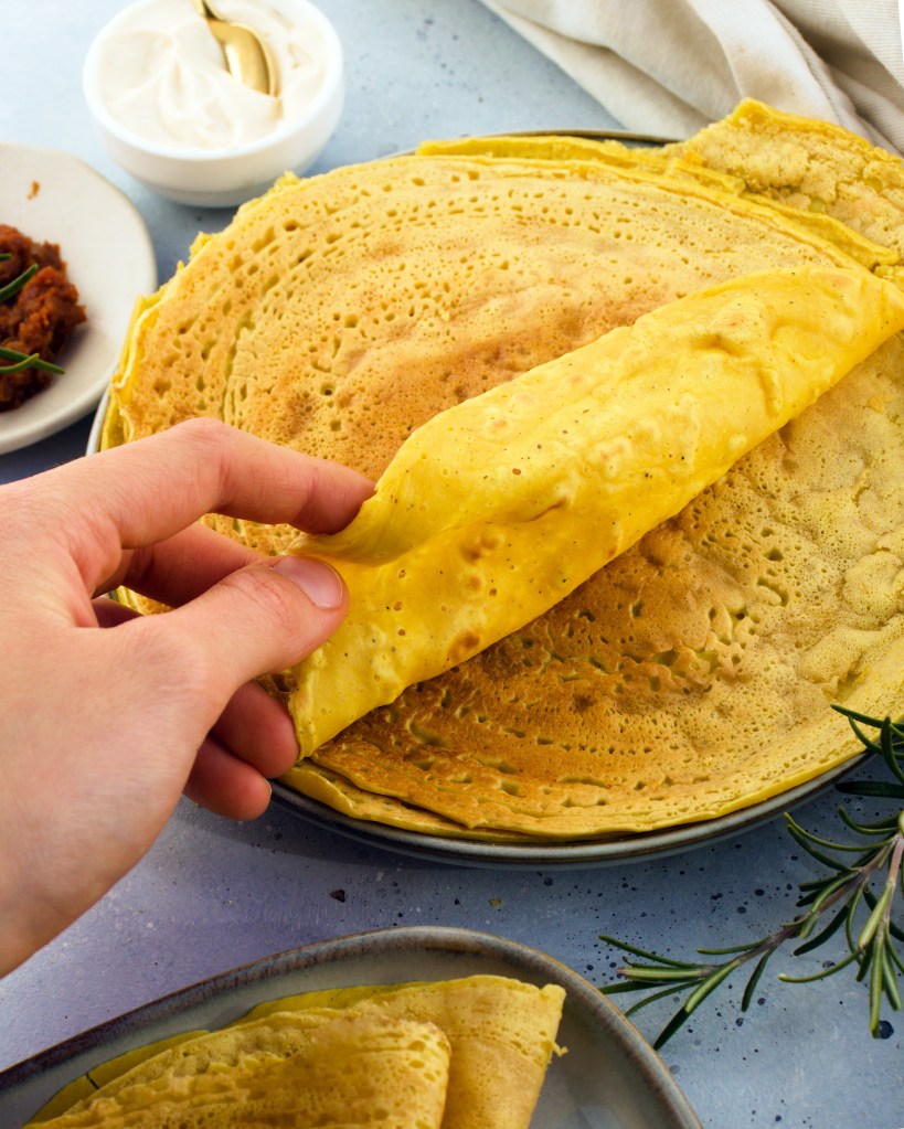 Crêpes di ceci leggere | ricetta base vegana