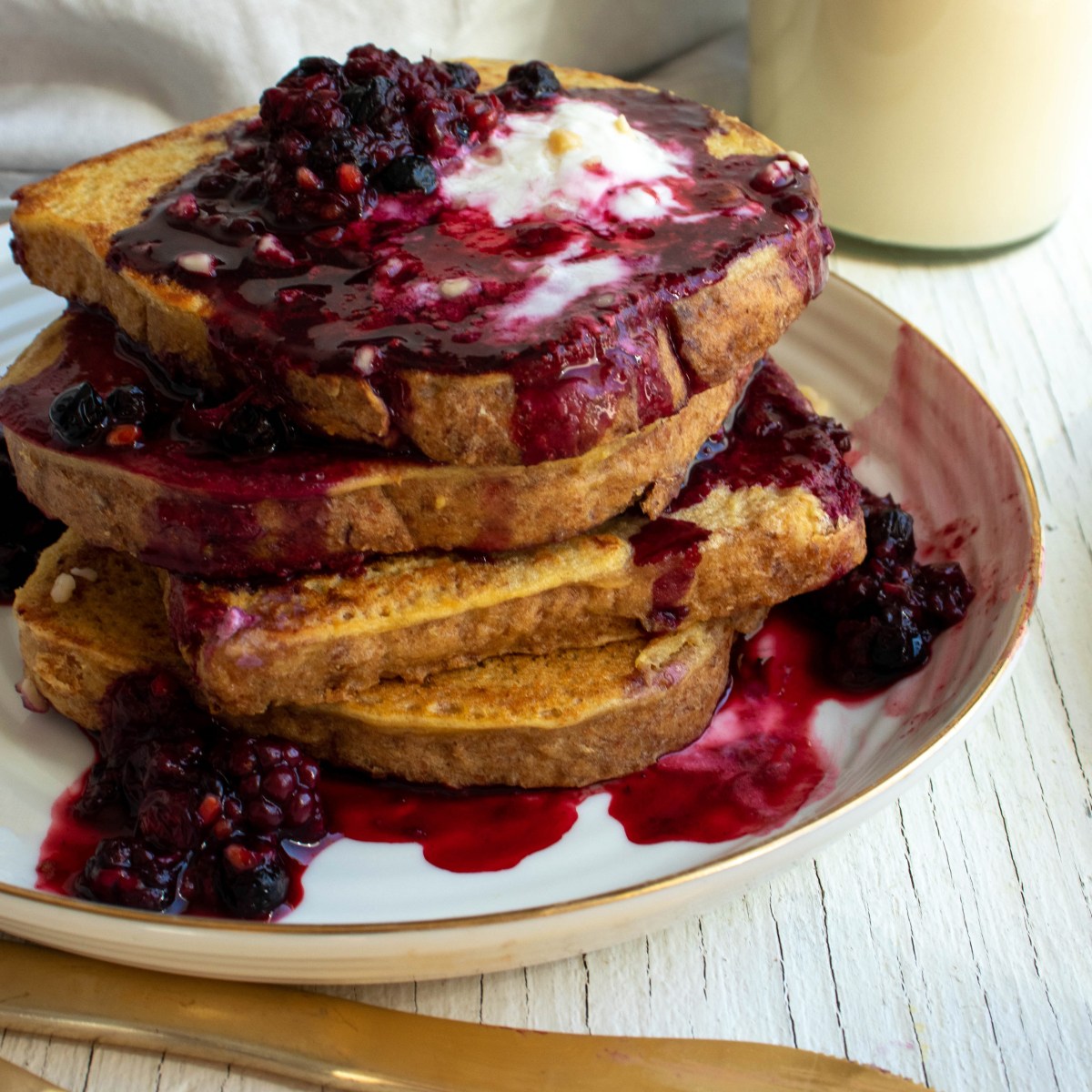 French toast sani con 4 ingredienti | vegan e sugar free